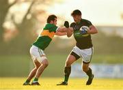 1 December 2019; Barry O'Driscoll of Nemo Rangers is tackled by Ross Peters of Clonmel Commercials during the AIB Munster GAA Football Senior Club Championship Final match between Nemo Rangers and Clonmel Commercials at Fraher Field in Dungarvan, Waterford. Photo by Eóin Noonan/Sportsfile