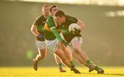 1 December 2019; Mark Cronin of Nemo Rangers is tackled by Danny Madigan of Clonmel Commercials during the AIB Munster GAA Football Senior Club Championship Final match between Nemo Rangers and Clonmel Commercials at Fraher Field in Dungarvan, Waterford. Photo by Eóin Noonan/Sportsfile