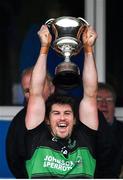 1 December 2019; Barry O'Driscoll of Nemo Rangers lifting the cup following the AIB Munster GAA Football Senior Club Championship Final match between Nemo Rangers and Clonmel Commercials at Fraher Field in Dungarvan, Waterford. Photo by Eóin Noonan/Sportsfile