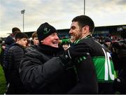 1 December 2019; Luke Connolly of Nemo Rangers celebrates with Nemo Rangers selector Billy Morgan following the AIB Munster GAA Football Senior Club Championship Final match between Nemo Rangers and Clonmel Commercials at Fraher Field in Dungarvan, Waterford. Photo by Eóin Noonan/Sportsfile