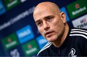 2 December 2019; Backs coach Felipe Contepomi during a Leinster Rugby press conference at Leinster Rugby Headquarters in UCD, Dublin. Photo by Ramsey Cardy/Sportsfile