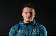 2 December 2019; Jacob Stockdale poses for a portrait following an Ulster Rugby press conference at Kingspan Stadium in Belfast. Photo by Oliver McVeigh/Sportsfile