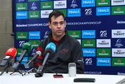 3 December 2019; Head coach Johann van Graan during a Munster Rugby Press Conference at University of Limerick in Limerick. Photo by Matt Browne/Sportsfile