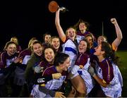 3 December 2019; UL captain Shauna Howley lifting the O’Rourke Cup following the Gourmet Food Parlour HEC Ladies Division 1 League Final match between Dublin City University and University of Limerick at Stradbally GAA, Co Laois. Photo by Eóin Noonan/Sportsfile
