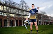 4 December 2019; Riain McBride of DCU Dóchas Éireann poses for a portrait with the Fitzgibbon Cup during the Electric Ireland Higher Education GAA Championships Launch and Draw at DCU, Dublin. Photo by Sam Barnes/Sportsfile