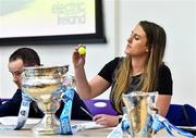 4 December 2019; Maeve Galvin, Sponsorship Programme Manager, Electric Ireland, during the Electric Ireland Higher Education GAA Championships Launch and Draw at DCU, Dublin. Photo by Piaras Ó Mídheach/Sportsfile