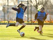 4 December 2019; A view of action, including players from Scoil Chiarain, Glasnevin, and Scoil Eoin, Crumlin, Dublin, during the FAI Getting Girls Active Programme at Crumlin United, Windmill Road, Dublin. Photo by Seb Daly/Sportsfile