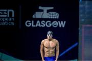 4 December 2019; Darragh Greene of Ireland competes in the heats of the Men's 50m Breastroke Semi-Final during Day One of the European Short Course Swimming Championships 2019 at Tollcross International Swimming Centre in Glasgow, Scotland. Photo by Sportsfile
