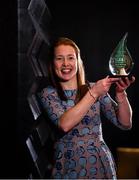5 December 2019; Cork legend Rena Buckley of Donoughmore is pictured with The Croke Park / LGFA Player of the Month award for November, at The Croke Park in Jones Road, Dublin. Rena sparkled as Donoughmore claimed the 2019 All-Ireland Junior club title, scoring 1-6 in the semi-final victory over Navan O’Mahonys, before adding 0-7 in a Player of the Match performance in the Final victory over MacHale Rovers. Photo by Eóin Noonan/Sportsfile