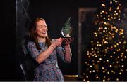 5 December 2019; Cork legend Rena Buckley of Donoughmore is pictured with The Croke Park / LGFA Player of the Month award for November, at The Croke Park in Jones Road, Dublin. Rena sparkled as Donoughmore claimed the 2019 All-Ireland Junior club title, scoring 1-6 in the semi-final victory over Navan O’Mahonys, before adding 0-7 in a Player of the Match performance in the Final victory over MacHale Rovers. Photo by Eóin Noonan/Sportsfile