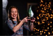 5 December 2019; Cork legend Rena Buckley of Donoughmore is pictured with The Croke Park / LGFA Player of the Month award for November, at The Croke Park in Jones Road, Dublin. Rena sparkled as Donoughmore claimed the 2019 All-Ireland Junior club title, scoring 1-6 in the semi-final victory over Navan O’Mahonys, before adding 0-7 in a Player of the Match performance in the Final victory over MacHale Rovers. Photo by Eóin Noonan/Sportsfile