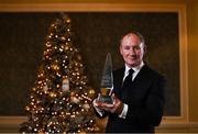 5 December 2019; Former Dublin football Manager Jim Gavin with his award after being named the Signify Sports Manager of the Year 2019 during the Signify Sports Manager of the Year Awards 2019 at The Intercontinental Hotel in Ballsbridge, Dublin. Photo by Harry Murphy/Sportsfile