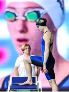6 December 2019; Mona McSharry of Ireland competes in the heats of the Women's 100m Breaststroke during day three of the European Short Course Swimming Championships 2019 at Tollcross International Swimming Centre in Glasgow, Scotland. Photo by Joseph Kleindl/Sportsfile