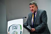 6 December 2019; FAI Executive Lead Paul Cooke during an FAI Press Conference at FAI HQ in Abbotstown, Dublin. Photo by David Fitzgerald/Sportsfile