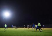 6 December 2019; Action from the Cabra and Balbriggan match during the Late Nite League Finals at Irishtown Stadium in Dublin. Photo by Harry Murphy/Sportsfile