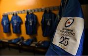 7 December 2019; A general view of the Leinster dressing room ahead of the Heineken Champions Cup Pool 1 Round 3 match between Northampton Saints and Leinster at Franklins Gardens in Northampton, England. Photo by Ramsey Cardy/Sportsfile