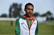 7 December 2019; Efrem Gidey of Ireland ahead of the start of the European Cross Country Championships 2019 at Bela Vista Park in Lisbon, Portugal. Photo by Sam Barnes/Sportsfile