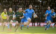 7 December 2019; James Lowe of Leinster makes a break during the Heineken Champions Cup Pool 1 Round 3 match between Northampton Saints and Leinster at Franklins Gardens in Northampton, England. Photo by Ramsey Cardy/Sportsfile