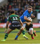 7 December 2019; James Lowe of Leinster is tackled by Rory Hutchinson of Northampton Saints during the Heineken Champions Cup Pool 1 Round 3 match between Northampton Saints and Leinster at Franklins Gardens in Northampton, England. Photo by Ramsey Cardy/Sportsfile