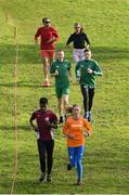 7 December 2019; Ireland athletes John Travers, left, and Liam Brady ahead of the start of the European Cross Country Championships 2019 at Bela Vista Park in Lisbon, Portugal. Photo by Sam Barnes/Sportsfile