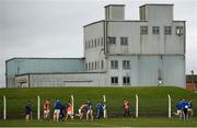 7 December 2019; Laois players warm-up prior to the 2020 O'Byrne Cup Round 1 match between Laois and Offaly at McCann Park in Portarlington, Co Laois. Photo by Harry Murphy/Sportsfile