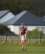7 December 2019; Tahdg Haran of Galway lines up a free during the Inter-county challenge match between Galway and Clare at Ballinderreen GAA Club in Muggaunagh, Co. Galway. Photo by David Fitzgerald/Sportsfile