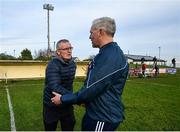 7 December 2019; Clare manager Brian Lohan, left, and Galway manager Shane O'Neill shake hands following the Inter-county challenge match between Galway and Clare at Ballinderreen GAA Club in Muggaunagh, Co. Galway. Photo by David Fitzgerald/Sportsfile