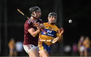 7 December 2019; Sean Linnane of Galway in action against David Reidy of Clare during the Inter-county challenge match between Galway and Clare at Ballinderreen GAA Club in Muggaunagh, Co. Galway. Photo by David Fitzgerald/Sportsfile