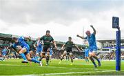 7 December 2019; Ross Byrne of Leinster on his way to scoring his side's fifth try during the Heineken Champions Cup Pool 1 Round 3 match between Northampton Saints and Leinster at Franklins Gardens in Northampton, England. Photo by Ramsey Cardy/Sportsfile