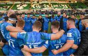 7 December 2019; The Leinster team huddle following the Heineken Champions Cup Pool 1 Round 3 match between Northampton Saints and Leinster at Franklins Gardens in Northampton, England. Photo by Ramsey Cardy/Sportsfile