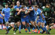 7 December 2019; Tadhg Furlong of Leinster is tackled by Tom Wood of Northampton Saints during the Heineken Champions Cup Pool 1 Round 3 match between Northampton Saints and Leinster at Franklins Gardens in Northampton, England. Photo by Ramsey Cardy/Sportsfile