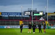 7 December 2019; The Saracens team walk the pitch prior to the Heineken Champions Cup Pool 4 Round 3 match between Munster and Saracens at Thomond Park in Limerick. Photo by Brendan Moran/Sportsfile