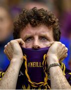 28 July 2019; A Wexford supporter watches the closing moments of the GAA Hurling All-Ireland Senior Championship Semi Final match between Wexford and Tipperary at Croke Park in Dublin. Photo by Brendan Moran/Sportsfile