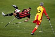 7 September 2019; Stefan Balog of Bohemians and Brian Murray of Partick Thistle during the Megazyme Amputee Football League Cup Finals at Carlisle Grounds in Bray, Co Wicklow. Photo by Stephen McCarthy/Sportsfile