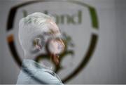 7 October 2019; (EDITORS NOTE: Image created using the multiple exposure function in camera) Republic of Ireland manager Mick McCarthy during a press conference at the FAI National Training Centre in Abbotstown, Dublin. Photo by Stephen McCarthy/Sportsfile