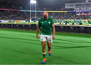 19 October 2019; Rory Best of Ireland goes to meet his family after the 2019 Rugby World Cup Quarter-Final match between New Zealand and Ireland at the Tokyo Stadium in Chofu, Japan. Photo by Brendan Moran/Sportsfile