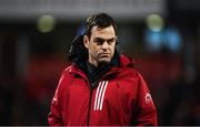 7 December 2019; Munster head coach Johann van Graan prior to the Heineken Champions Cup Pool 4 Round 3 match between Munster and Saracens at Thomond Park in Limerick. Photo by Diarmuid Greene/Sportsfile