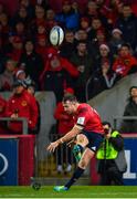 7 December 2019; JJ Hanrahan of Munster kicks a conversion during the Heineken Champions Cup Pool 4 Round 3 match between Munster and Saracens at Thomond Park in Limerick. Photo by Seb Daly/Sportsfile
