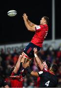 7 December 2019; Tadhg Beirne of Munster takes possession in a line-out ahead of during the Heineken Champions Cup Pool 4 Round 3 match between Munster and Saracens at Thomond Park in Limerick. Photo by Seb Daly/Sportsfile