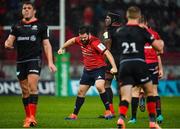 7 December 2019; Kevin O’Byrne of Munster celebrates at the final whislte following his victory during the Heineken Champions Cup Pool 4 Round 3 match between Munster and Saracens at Thomond Park in Limerick. Photo by Seb Daly/Sportsfile