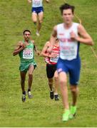 8 December 2019; Efrem Gidey of Ireland, right, on his way finishing third in the Men's U20 event during the European Cross Country Championships 2019 at Bela Vista Park in Lisbon, Portugal. Photo by Sam Barnes/Sportsfile