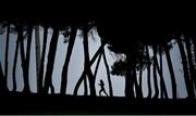 8 December 2019; An athlete warms up ahead of the European Cross Country Championships 2019 at Bela Vista Park in Lisbon, Portugal. Photo by Sam Barnes/Sportsfile