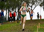 8 December 2019; Stephanie Cotter of Ireland on her way to finishing third in the Women's U23 event  competing during the European Cross Country Championships 2019 at Bela Vista Park in Lisbon, Portugal. Photo by Sam Barnes/Sportsfile