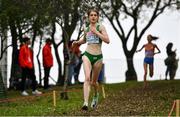 8 December 2019; Stephanie Cotter of Ireland on her way to finishing third in the Women's U23 event  competing during the European Cross Country Championships 2019 at Bela Vista Park in Lisbon, Portugal. Photo by Sam Barnes/Sportsfile