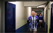 8 December 2019; Cathal Flaherty of Ballyboden St Endas runs out prior to the AIB Leinster GAA Football Senior Club Championship Final between Eire Óg Carlow and Ballyboden St. Enda's GAA at MW Hire O'Moore Park in Portlaoise, Co. Laois. Photo by David Fitzgerald/Sportsfile