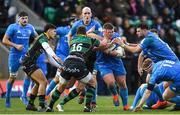 7 December 2019; Tadhg Furlong of Leinster is tackled by Michael van Vuuren of Northampton Saints during the Heineken Champions Cup Pool 1 Round 3 match between Northampton Saints and Leinster at Franklins Gardens in Northampton, England. Photo by Ramsey Cardy/Sportsfile