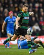 7 December 2019; Dan Biggar of Northampton Saints during the Heineken Champions Cup Pool 1 Round 3 match between Northampton Saints and Leinster at Franklins Gardens in Northampton, England. Photo by Ramsey Cardy/Sportsfile