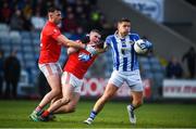 8 December 2019; Conal Keaney of Ballyboden St Endas in action against Jordan Morrissey of Éire Óg during the AIB Leinster GAA Football Senior Club Championship Final between Eire Óg Carlow and Ballyboden St. Enda's GAA at MW Hire O'Moore Park in Portlaoise, Co. Laois. Photo by David Fitzgerald/Sportsfile