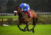 8 December 2019; Treacysenniscorthy, with Oakley Brown up, on their way to winning the Carmel Colgan Memorial/Blackrock Insurance Supporting Kilmacud Crokes Handicap Hurdle at Punchestown Racecourse in Kildare. Photo by Harry Murphy/Sportsfile