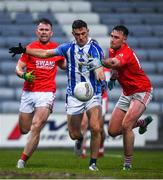 8 December 2019; Colm Basquel of Ballyboden St Endas in action against Eoghan Ruth of Éire Óg during the AIB Leinster GAA Football Senior Club Championship Final between Eire Óg Carlow and Ballyboden St. Enda's GAA at MW Hire O'Moore Park in Portlaoise, Co. Laois. Photo by David Fitzgerald/Sportsfile